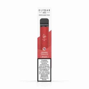 ELFBAR 600 DISPOSABLE POD VIRGINIA TOBACCO 20 MG