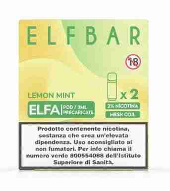 ELFBAR ELFA 2ML PREFILLED POD LEMON MINT (2 PEZZI) – 20 MG/ML