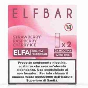 ELFBAR ELFA 2ML PREFILLED POD STRAWBERRY RASPBERRY CHERRY ICE 20 (2 PEZZI) – 20 MG/ML
