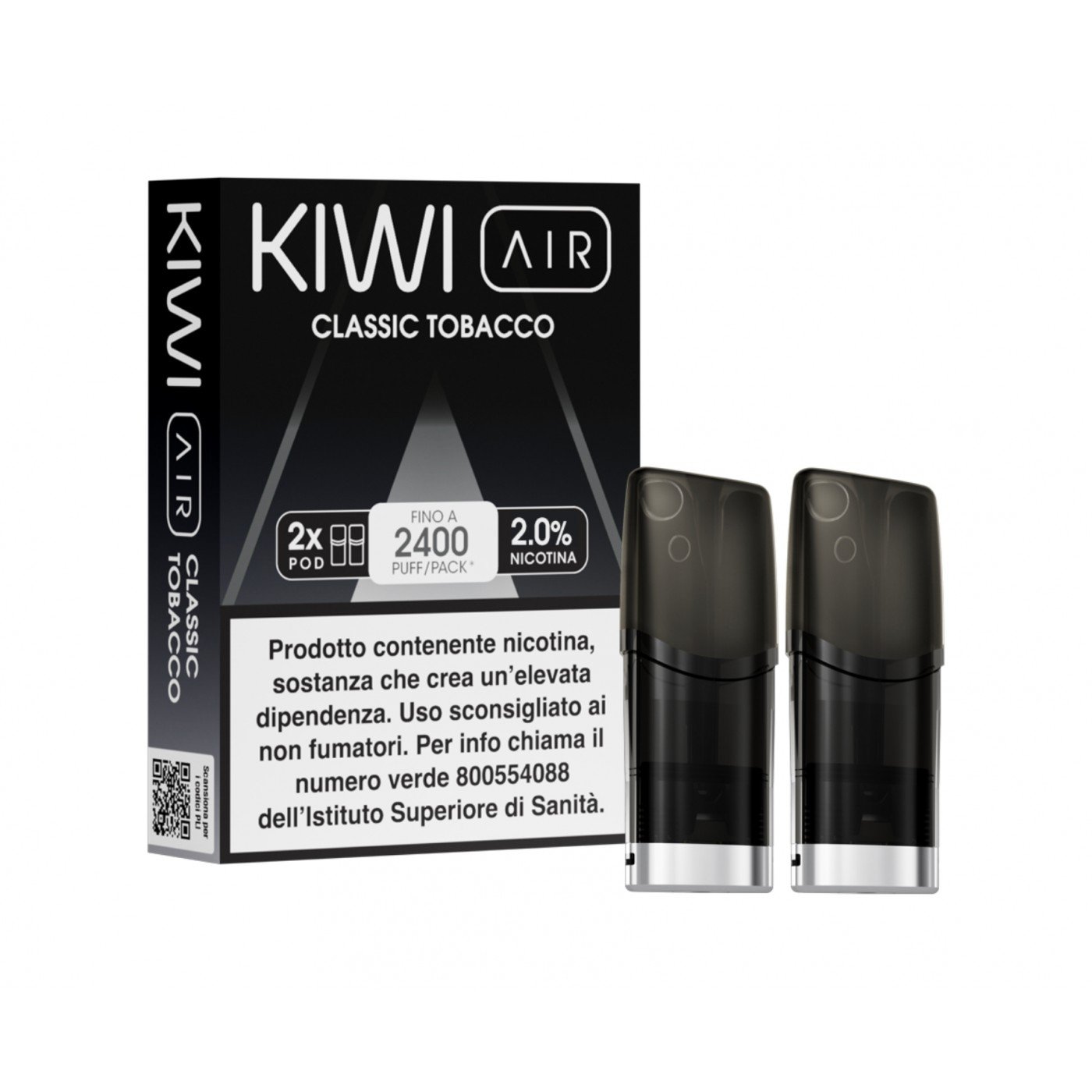 KIWI AIR 2PZ POD - CLASSIC TOBACCO - 20 MG - TPD IT