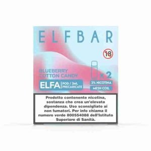 ELFBAR ELFA 2ML PREFILLED POD BLUEBERRY COTTON CANDY (2 PEZZI) – 20 MG/ML