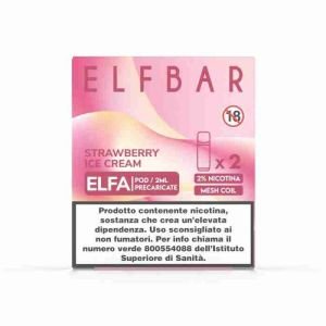 ELFBAR ELFA 2ML PREFILLED POD STRAWBERRY ICE CREAM (2 PEZZI) – 20 MG/ML